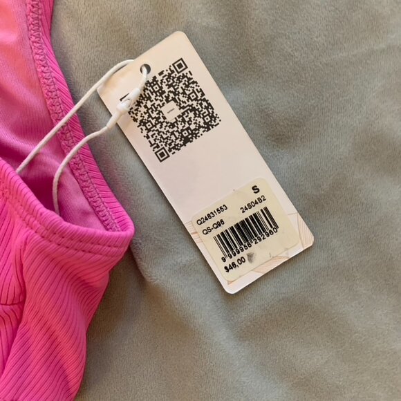 NWT Quintsoul Malibu Pink Bikini Top - Size S - Picture 4 of 6